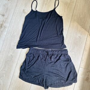 Nuuds tank pajama set Small black